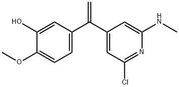 Phenol, 5-[1-[2-chloro-6-(methylamino)-4-pyridinyl]ethenyl]-2-methoxy- Structural