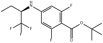 Benzoic acid, 2,6-difluoro-4-[[(1R)-1-(trifluoromethyl)propyl]amino]-, 1,1-dimethylethyl ester Structural