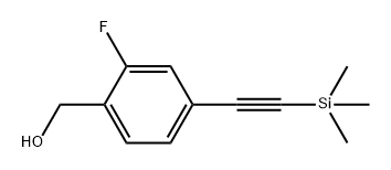 Benzenemethanol, 2-fluoro-4-[2-(trimethylsilyl)ethynyl]- Structural
