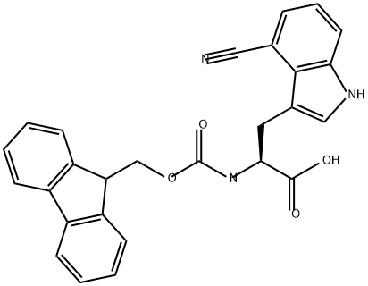 L-Tryptophan, 4-cyano-N-[(9H-fluoren-9-ylmethoxy)carbonyl]- Structural