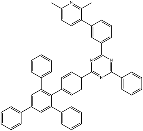 1,?3,?5-?Triazine, 2-?[3-?(2,?6-?dimethyl-?3-?pyridinyl)?phenyl]?-?4-?(4',?6'-?diphenyl[1,?1':2',?1''-?terphenyl]?-?4-?yl)?-?6-?phenyl- Structural