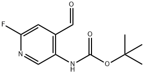 Carbamic acid, N-?(6-?fluoro-?4-?formyl-?3-?pyridinyl)?-?, 1,?1-?dimethylethyl ester Structural