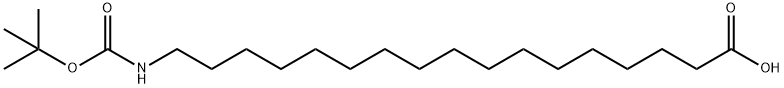 Heptadecanoic acid, 17-[[(1,1-dimethylethoxy)carbonyl]amino]- Structural