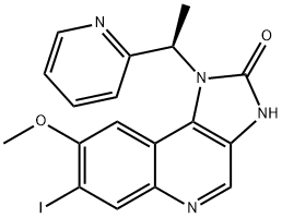 2H-?Imidazo[4,?5-?c]?quinolin-?2-?one, 1,?3-?dihydro-?7-?iodo-?8-?methoxy-?1-?[(1R)?-?1-?(2-?pyridinyl)?ethyl]?- Structural
