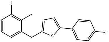 Thiophene, 2-(4-fluorophenyl)-5-[(3-iodo-2-methylphenyl)methyl]-