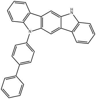 Indolo[3,2-b]carbazole, 5-[1,1'-biphenyl]-4-yl-5,11-dihydro- Structural