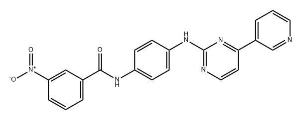 Benzamide, 3-nitro-N-[4-[[4-(3-pyridinyl)-2-pyrimidinyl]amino]phenyl]- Structural