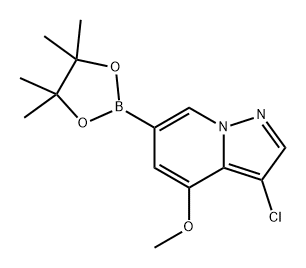 Pyrazolo[1,5-a]pyridine, 3-chloro-4-methoxy-6-(4,4,5,5-tetramethyl-1,3,2-dioxaborolan-2-yl)- Structural
