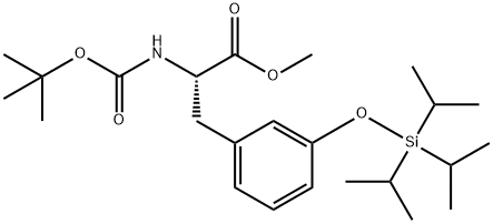 L-Phenylalanine, N-[(1,1-dimethylethoxy)carbonyl]-3-[[tris(1-methylethyl)silyl]oxy]-, methyl ester Structural
