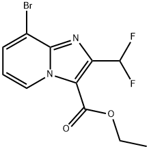 Ethyl 8-bromo-2-(difluoromethyl)imidazo[1,2-a]pyridine-3-carboxylate Structural