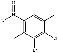 Benzene, 3-bromo-2-chloro-1,4-dimethyl-5-nitro- Structural