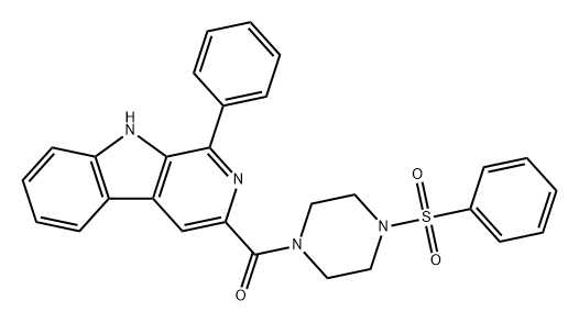 Methanone, (1-phenyl-9H-pyrido[3,4-b]indol-3-yl)[4-(phenylsulfonyl)-1-piperazinyl]- Structural