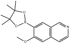 Isoquinoline, 6-methoxy-7-(4,4,5,5-tetramethyl-1,3,2-dioxaborolan-2-yl)- Structural