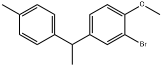 Benzene, 2-?bromo-?1-?methoxy-?4-?[1-?(4-?methylphenyl)?ethyl]?- Structural