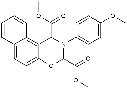 dimethyl (3S)-2-(4-methoxyphenyl)-2,3-dihydro-1H-naphtho[1,2-e][1,3]oxazine-1,3-dicarboxylate Structural
