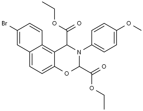 diethyl (3S)-8-bromo-2-(4-methoxyphenyl)-2,3-dihydro-1H-naphtho[1,2-e][1,3]oxazine-1,3-dicarboxylate Structural