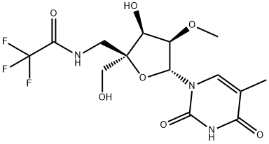 Uridine, 5-methyl-2'-O-methyl-4'-C-[[(2,2,2-trifluoroacetyl)amino]methyl]- Structural