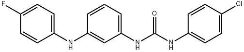 Urea, N-(4-chlorophenyl)-N'-[3-[(4-fluorophenyl)amino]phenyl]- Structural