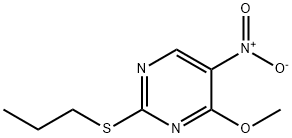 Pyrimidine, 4-methoxy-5-nitro-2-(propylthio)- Structural