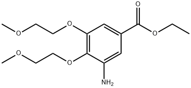 Benzoic acid, 3-amino-4,5-bis(2-methoxyethoxy)-, ethyl ester Structural