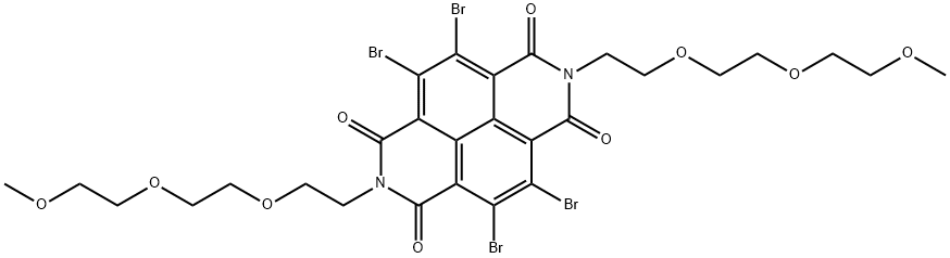 Benzo[lmn][3,8]phenanthroline-1,3,6,8(2H,7H)-tetrone, 4,5,9,10-tetrabromo-2,7-bis[2-[2-(2-methoxyethoxy)ethoxy]ethyl]- Structural