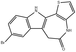 Thieno[3',2':2,3]azepino[4,5-b]indol-5(4H)-one, 8-bromo-6,11-dihydro- Structural