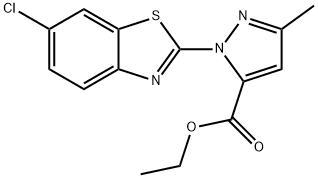 ethyl 1-(6-chloro-1,3-benzothiazol-2-yl)-3-methyl-1H-pyrazole-5-carboxylate Structural