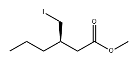 Hexanoic acid, 3-(iodomethyl)-, methyl ester, (3R)- Structural