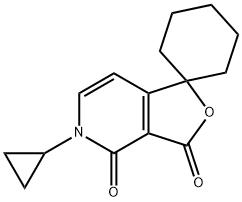 Spiro[cyclohexane-1,1'(3'H)-furo[3,4-c]pyridine]-3',4'(5'H)-dione, 5'-cyclopropyl- Structural