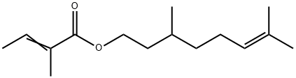 Citronellyl tiglate, mixture of isomers
		
	 Structural