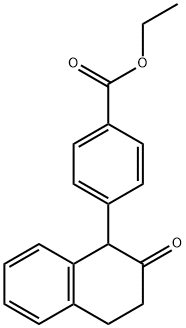 Benzoic acid, 4-(1,2,3,4-tetrahydro-2-oxo-1-naphthalenyl)-, ethyl ester Structural
