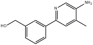 Benzenemethanol, 3-(5-amino-4-methyl-2-pyridinyl)- Structural