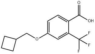 Benzoic acid, 4-(cyclobutylmethoxy)-2-(trifluoromethyl)- Structural