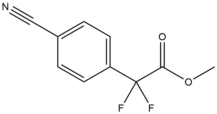 Benzeneacetic acid, 4-cyano-α,α-difluoro-, methyl ester Structural