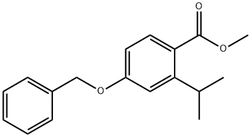 Benzoic acid, 2-(1-methylethyl)-4-(phenylmethoxy)-, methyl ester Structural