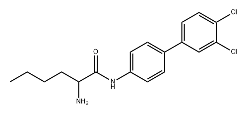 Hexanamide, 2-amino-N-(3',4'-dichloro[1,1'-biphenyl]-4-yl)- Structural