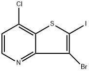 Thieno[3,2-b]pyridine, 3-bromo-7-chloro-2-iodo- Structural