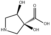 rac-(3R,4S)-3,4-dihydroxypyrrolidine-3-carboxylic acid hydrochloride, trans Structural