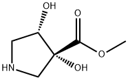 rac-methyl (3R,4S)-3,4-dihydroxypyrrolidine-3-carboxylate hydrochloride Structural