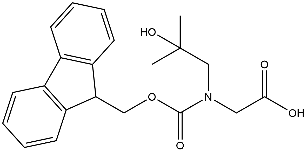 Fmoc-N-(2-hydroxy-2-methyl-propyl)-glycine Structural