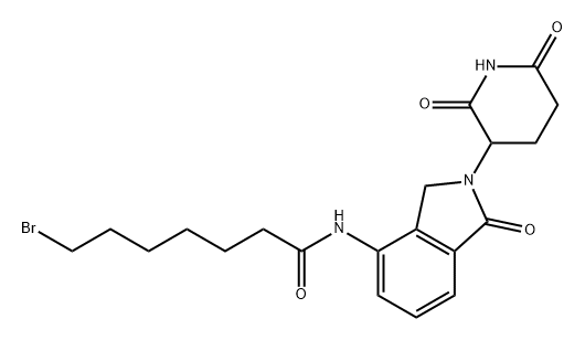 Heptanamide, 7-bromo-N-[2-(2,6-dioxo-3-piperidinyl)-2,3-dihydro-1-oxo-1H-isoindol-4-yl]- Structural
