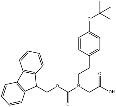 Fmoc-N-(4-O-tbu)-Phenethyl-Gly-OH Structural
