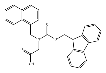 Glycine, N-[(9H-fluoren-9-ylmethoxy)carbonyl]-N-(1-naphthalenylmethyl)- Structural