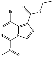 Imidazo[1,5-c]pyrimidine-1-carboxylic acid, 8-bromo-5-(methylsulfinyl)-, ethyl ester Structural