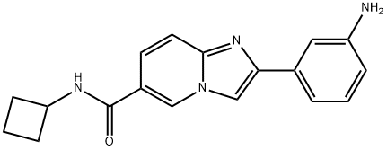 Imidazo[1,2-a]pyridine-6-carboxamide, 2-(3-aminophenyl)-N-cyclobutyl- Structural