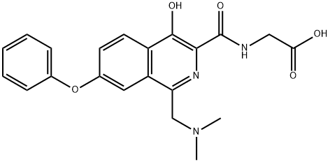 Glycine, N-[[1-[(dimethylamino)methyl]-4-hydroxy-7-phenoxy-3-isoquinolinyl]carbonyl]- Structural