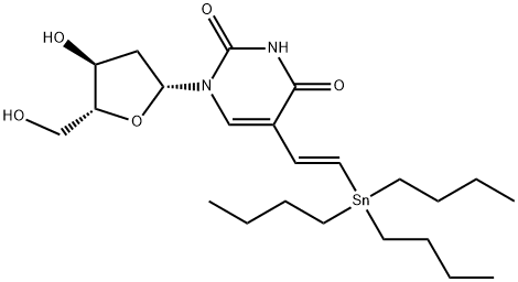 Uridine, 2'-deoxy-5-[(1E)-2-(tributylstannyl)ethenyl]- (9CI) Structural
