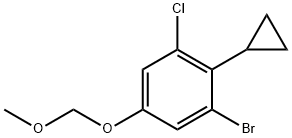 Benzene, 1-bromo-3-chloro-2-cyclopropyl-5-(methoxymethoxy)- Structural