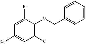 Benzene, 1-bromo-3,5-dichloro-2-(phenylmethoxy)- Structural