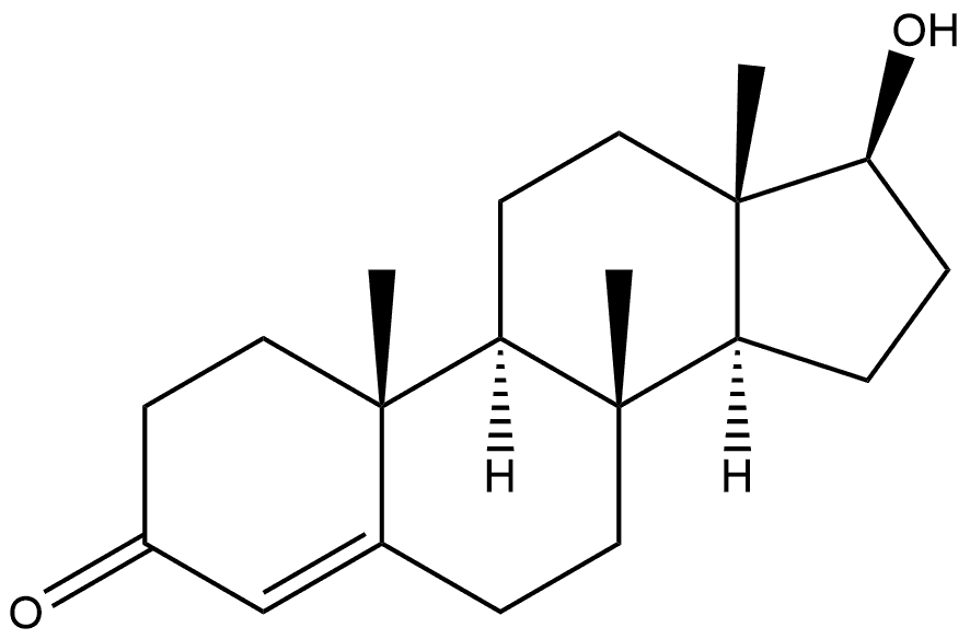 Androst-4-en-3-one, 17-hydroxy-8-methyl-, (17β)- (9CI) Structural